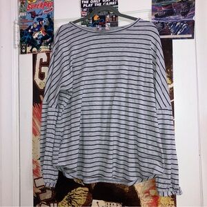 Vintage Juicy Couture Striped Gray & Black Shirt